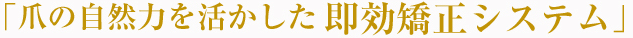 「爪の自然力を活かした即効矯正システム」